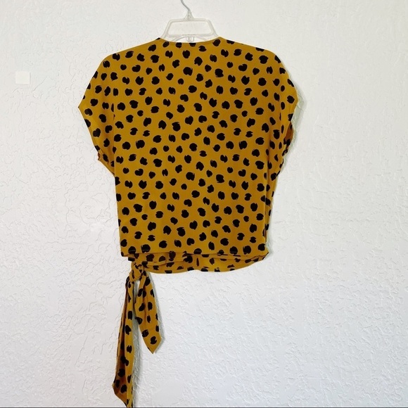 MADEWELL Sash-Tie Wrap Top in Painted Spots Size XS - Picture 4 of 10